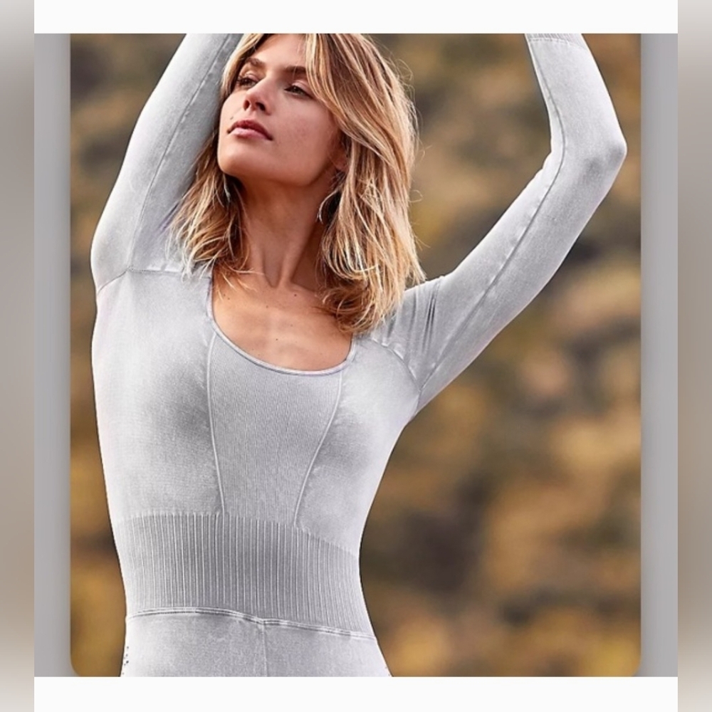 NWT! Free People Yoga/Activewear Good Karma Long Sleeve Women's Jumpsuit XS/S - Picture 14 of 17